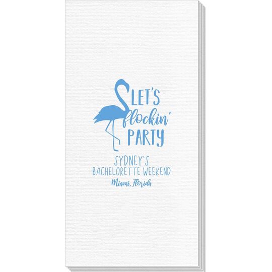 Let's Flockin' Party Deville Guest Towels